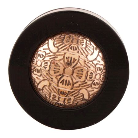 Black And Copper Brass Tiny Flower Resin Wine Stopper